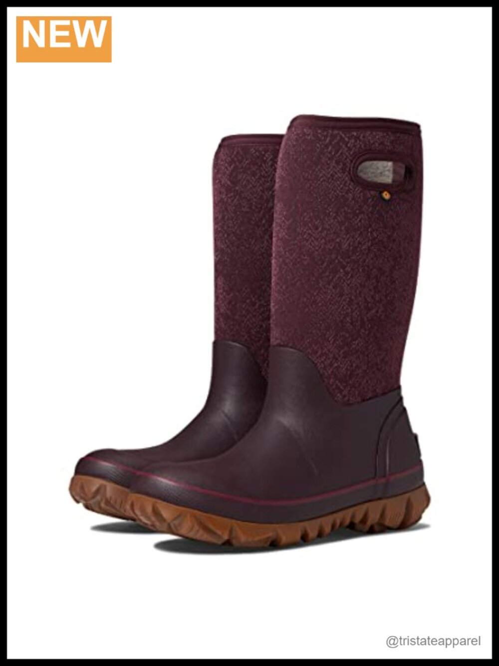 Waterproof Pull-On Snow Boots Fleece Lining Calf High Winter